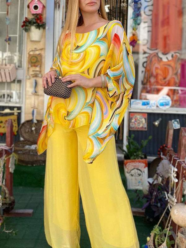 Soleia | Women’s Chiffon Printed Suit