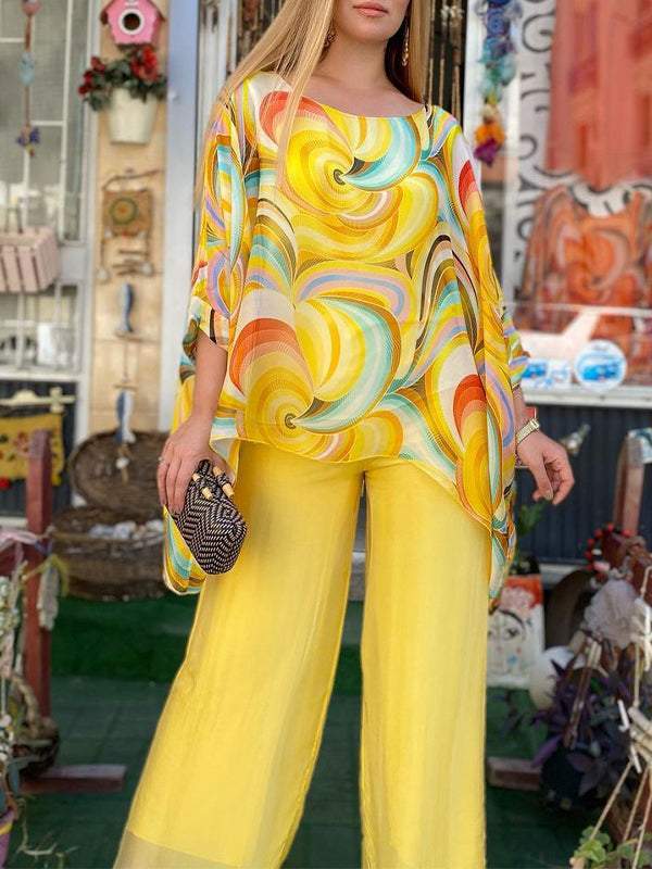 Soleia | Women’s Chiffon Printed Suit