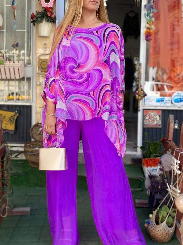 Soleia | Women’s Chiffon Printed Suit